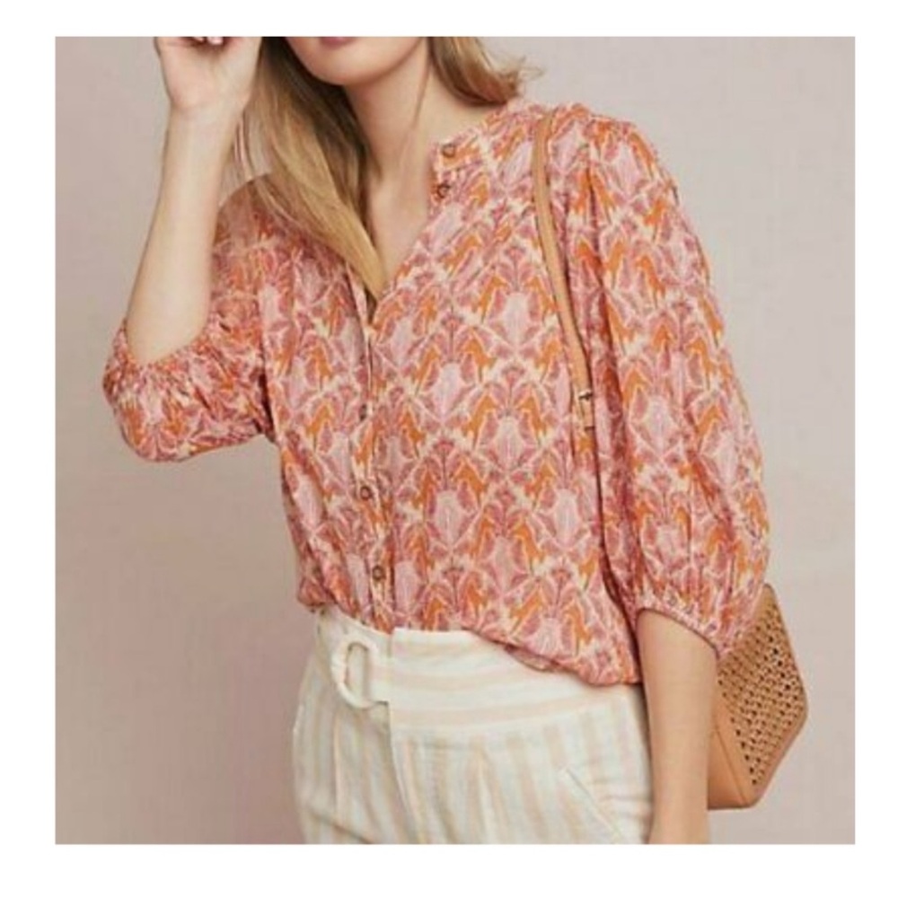 Anthropologie Kalapana Tiger Blouse